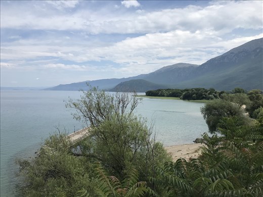view from St. Naum Monastery on the border with Albania