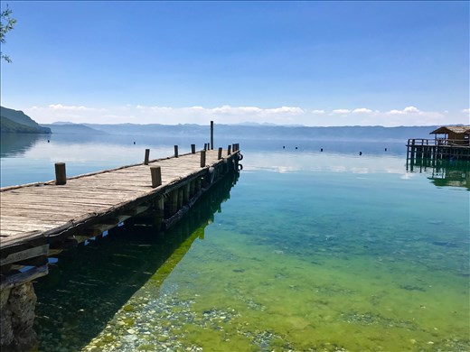 Reconstructed pier, Museum on the Water, Lake Ohrid