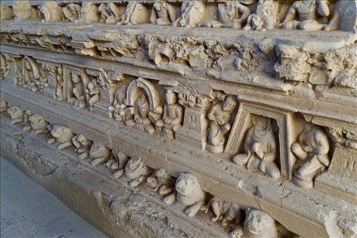 reliefs on stupa, Taxila