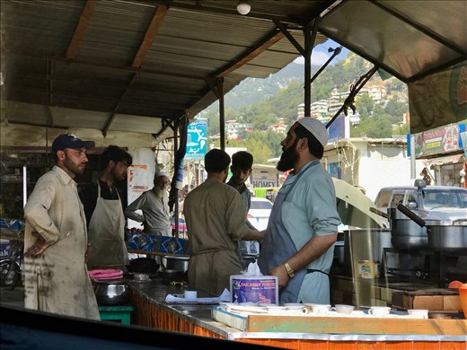 street food on the road to Peshawar