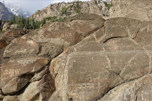 Hunza Rock pre-historic art along the Karakorum Highway