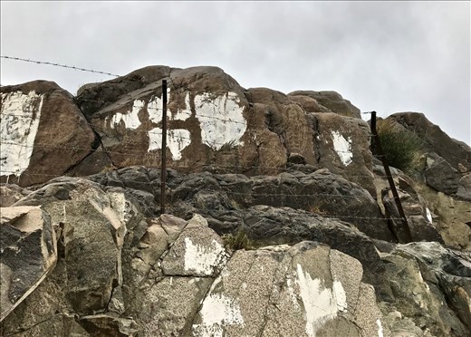 whitewashed Buddhist Rock art by Chilas