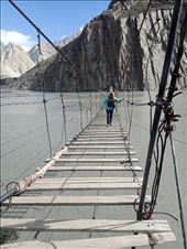 me crossing Hassani Suspension Bridge: by krodin, Views[197]