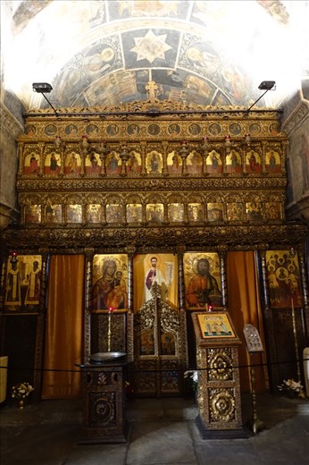 inside Stavropoleos Monastery Church