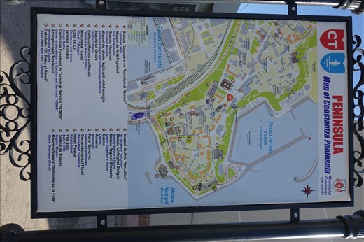 map of tourist sites in Constanta Peninsula