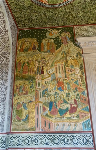 fresco by the entrance to the Cathedral