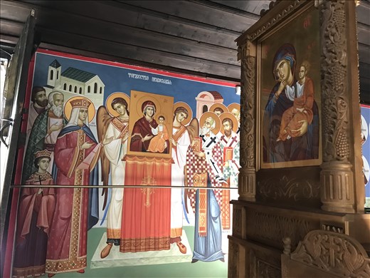 inside fresco Sts. Constantine and Helene Church