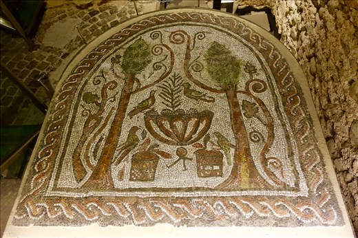 door fresco of paradise in necropolis underneath St. Sophia's