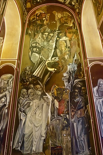 modern paintings inside Patriarch Church, Tsarevets