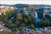 View of Bulgar Memorial column and Art Galley on a peninsula in the middle of Veliko Tarnovo from the restaurant on the main street: by krodin, Views[222]