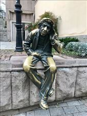 Miljo, was an historical figure during the mid-20th C.  Legend has it that if you tell him a wish it will come true, and if you rub his knees/thighs your love life will improve. Main pedestrian street.: by krodin, Views[189]