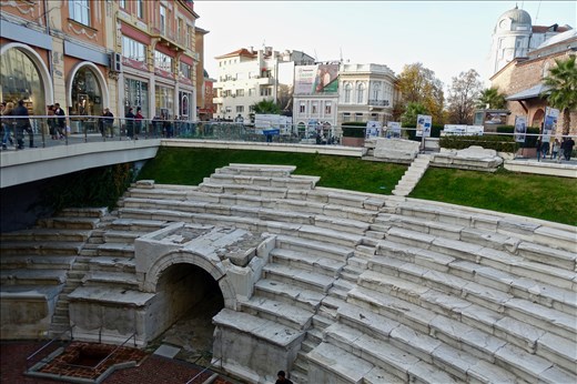 Roman Stadium in the middle of the pedestrian zone