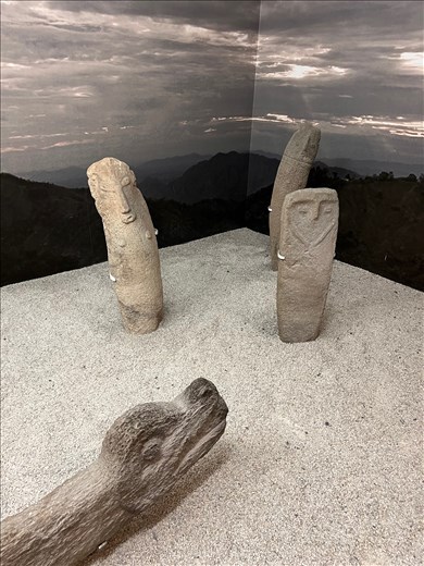 Stone figures (similar to those found in Central Asia!!!!) Museo del Oro