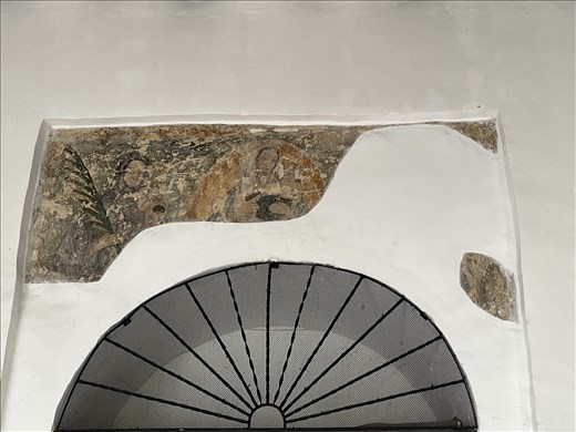 remains of 1682 fresco of the Virgin, Tunja Museum