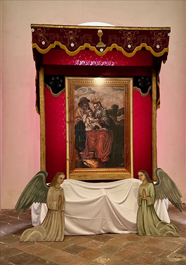 Picture near the entrance to the Virgin of Mongui Cathedral 