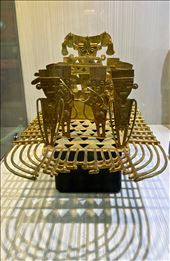 replica gold raft on which the chieftain rode to the middle of the lake to dive in, so that he would be able to access all four elements: by krodin, Views[349]