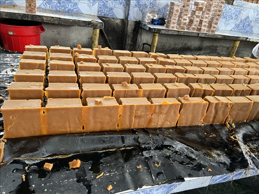 brown sugar from sugar cane ready for packaging