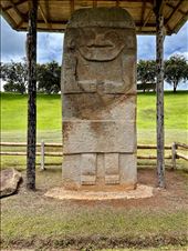 Alto de los Idolos, Female figure who floats above (the feet are not touching the ground as they are in all other statues). She is also the tallest of the figures found in the region.: by krodin, Views[156]