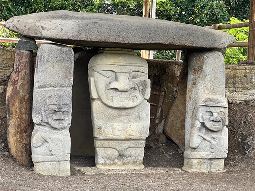 Archeological Park tomb guardians perhaps related on this side of the site to life