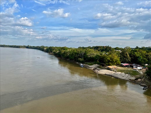 view from bridge into San Jose del Guaviare