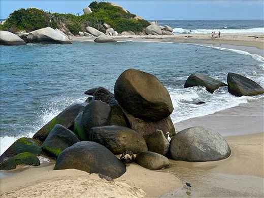 friends at La Piscina beach