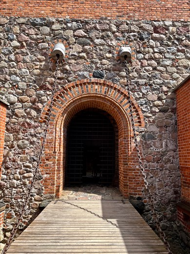 Drawbridge to castle, Trakai
