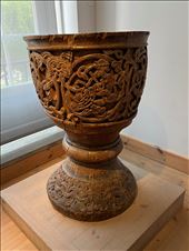 12th Wooden Baptismal font with Old Norse symbols - History Museum: by krodin, Views[135]
