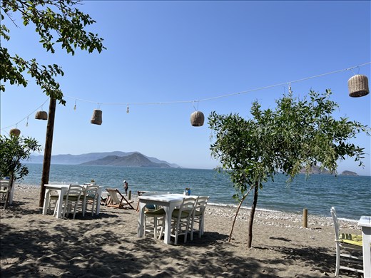 Breakfast area at Yonca Lodge outside Fethiye