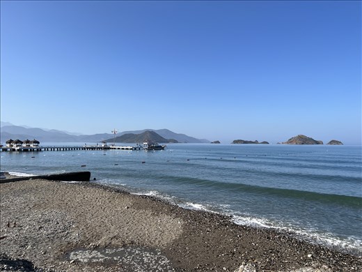 view of the coast from Yonca Lodge beach