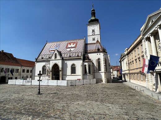 St. Mark's in between government and parliament buildings