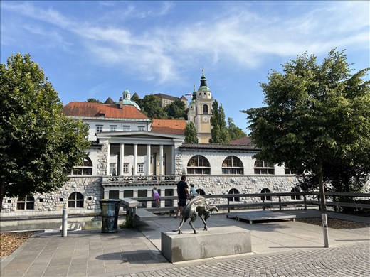 typical street view along with sides of the river