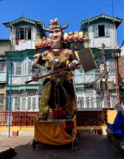 figure from a parade float near the Mall Road