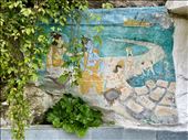 wall art with Krishna and Radha at Ram Mandir: by krodin, Views[443]