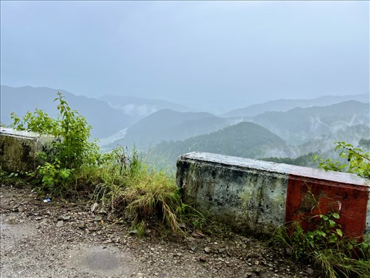 view from the road & that's a slice of the road in the lower part of the photo