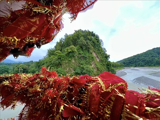 view from the back of the temple