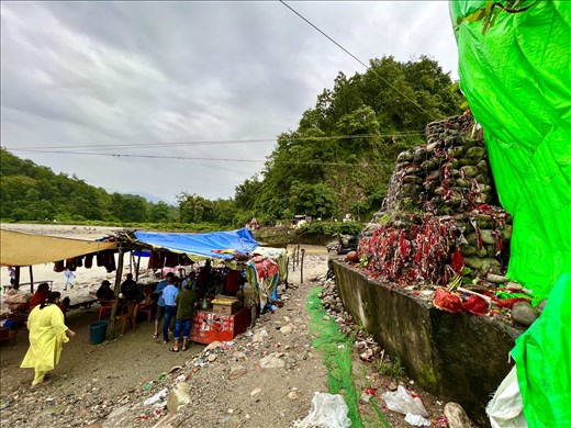tents, flags and shrines by Giriji Temple