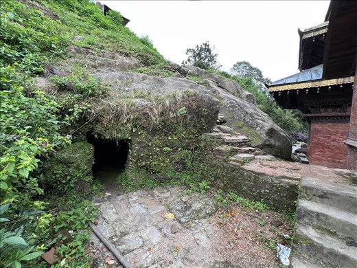 meditation cave at Vajrayogini Temple - some say Nagarjuna meditated here