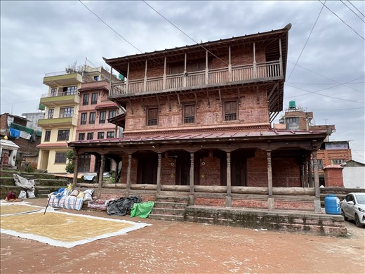 old house still standing near the main square in Sankhu