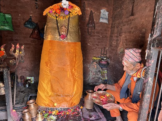 The Goddess with priest