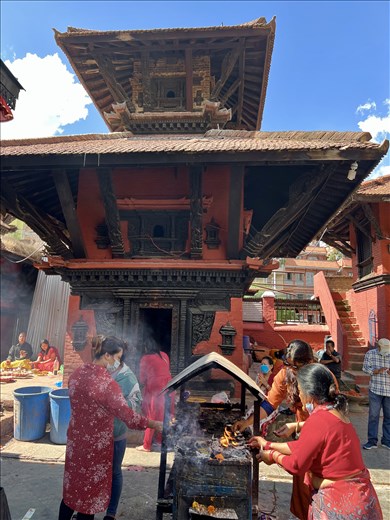 Worship at Banglamukhi Temple, Patan