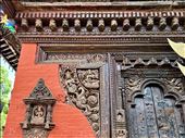 Newari wooden carvings on side of Shiva temple (Kumbeschwor Temple), Patan: by krodin, Views[138]