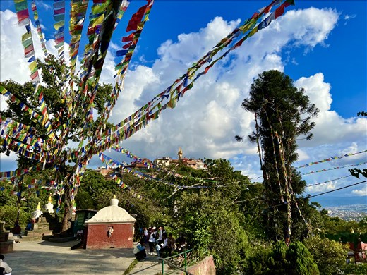 view of Swayambhunath from Manjushri platform