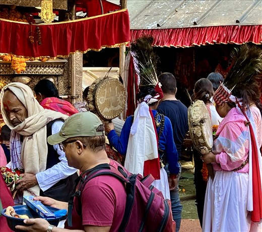 Dakshinkali with Shaman Medicine Healers worshipping
