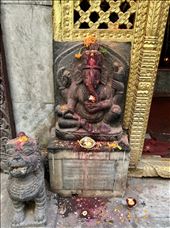 Ganesha in Thamel outside Bhagwati Temple: by krodin, Views[218]