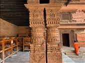intricate woodcarvings on pillars in Old Palace, Durbar Sq.: by krodin, Views[161]