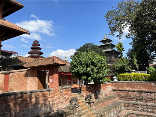 by the pool in Old Palace, Durbar Sq.