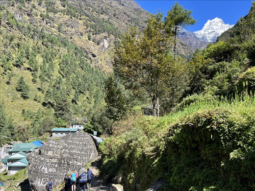 Mani stones on the trail