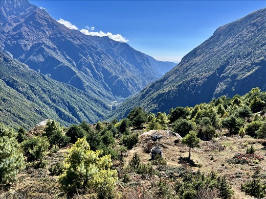 Looking back at trail 