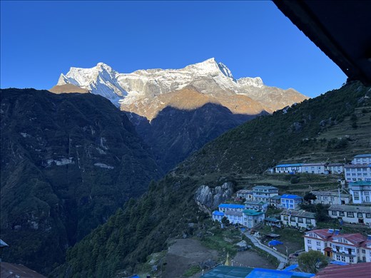 morning breaks over Namche Bazar
