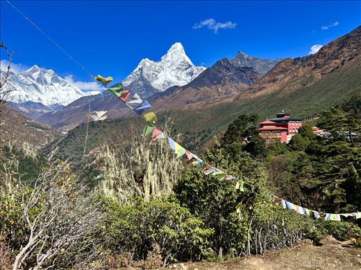 view from behind the monastery with Ama Dablam